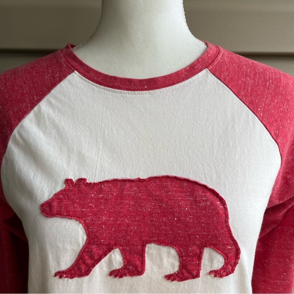 •Hatley• Little Blue House Women's Red Bear Pajama Top - Size Medium - Picture 4 of 9